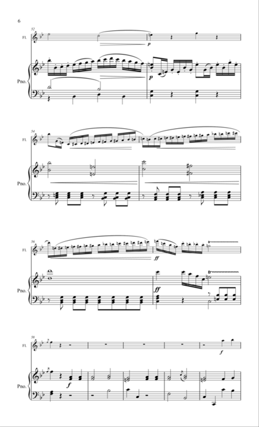Beethoven Sonata for flute & piano Beethoven Sonata for flute & piano Flute Solo scores gallery preview page 6