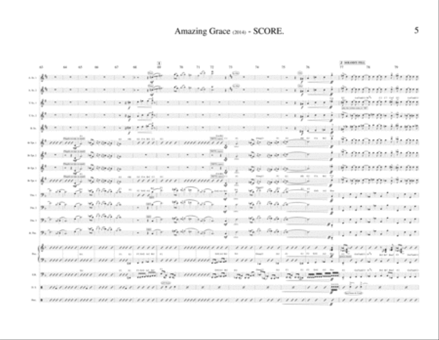 Amazing Grace (Jazz Band) Jazz Ensemble scores gallery preview page 6