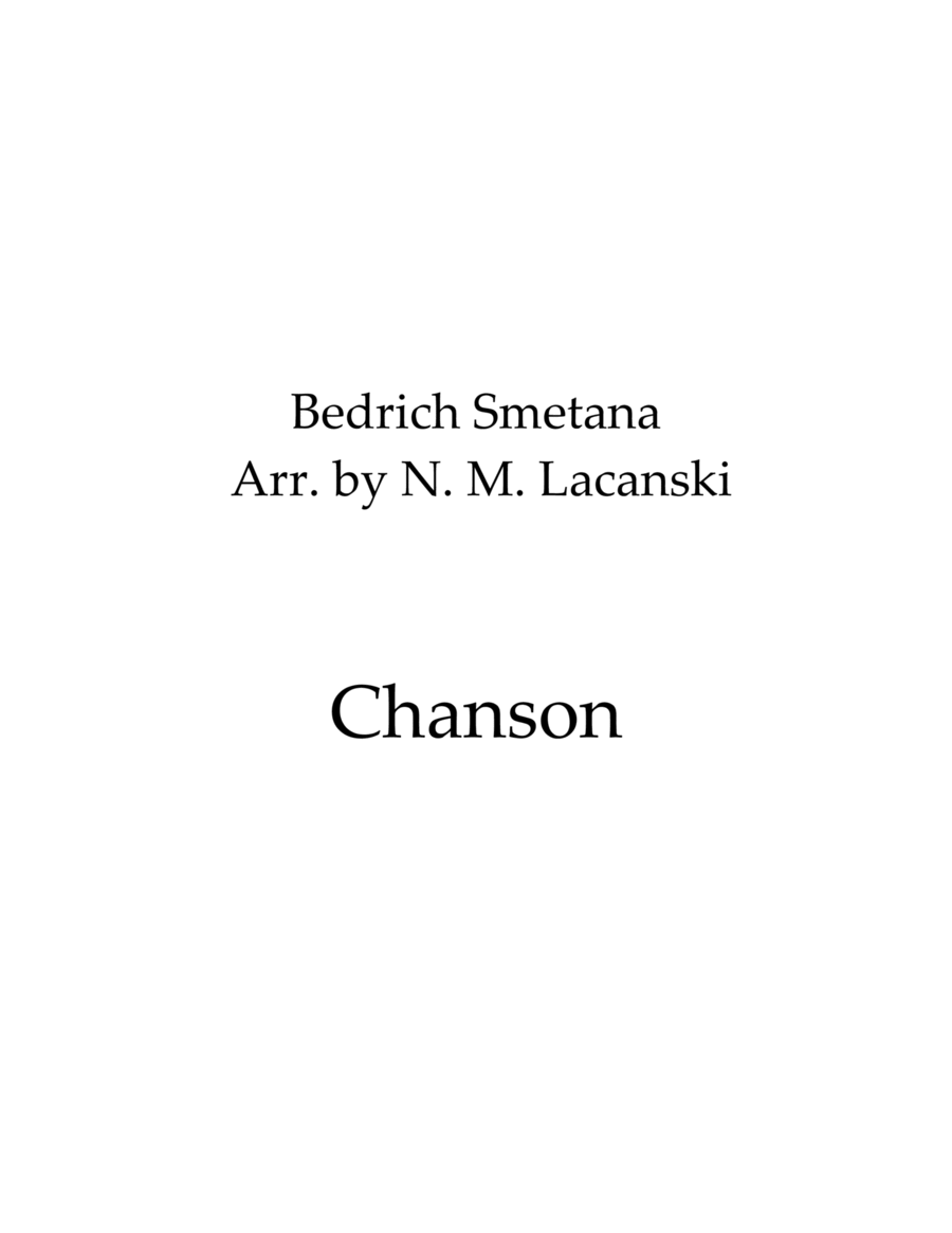 Chanson Clarinet Solo scores gallery preview page 1