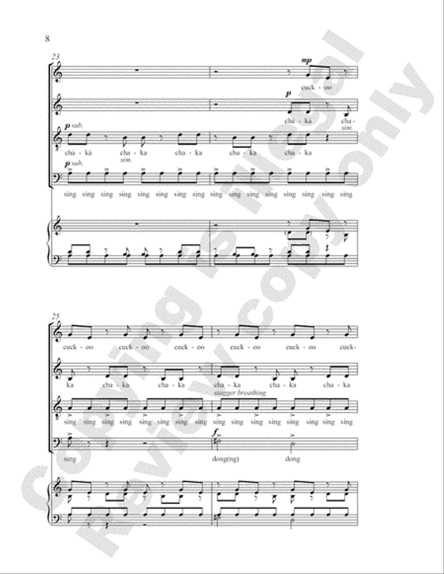 Time Pieces: 4. Clocks 4-Part scores gallery preview page 8