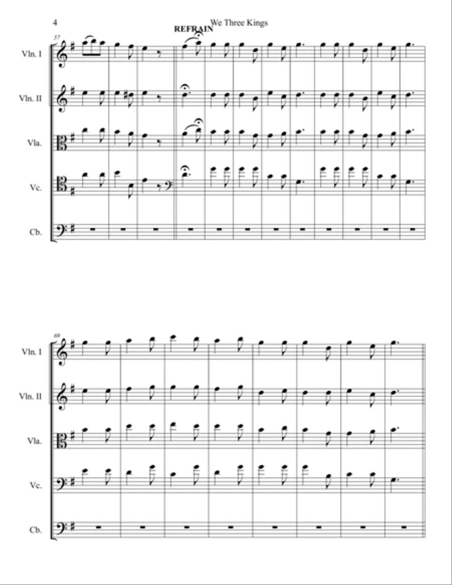 We Three Kings We Three Kings String Quintet scores gallery preview page 6