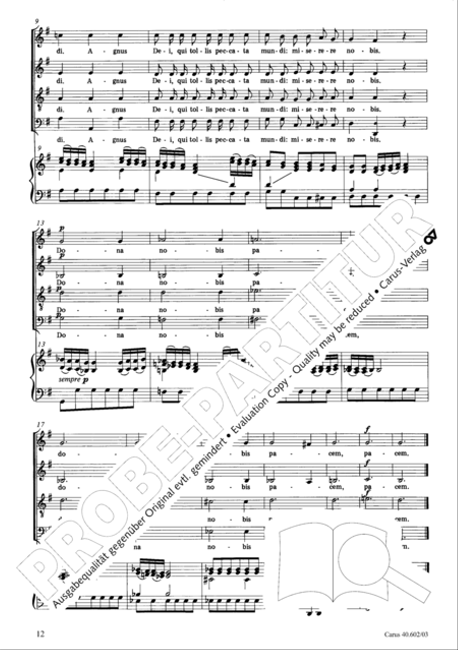 Missa brevis 4-Part scores gallery preview page 13