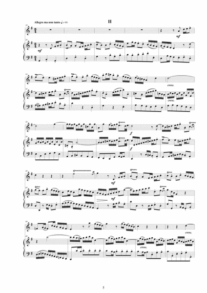 Bach - 3 Sonatas for Flute and Harpsichord or Piano