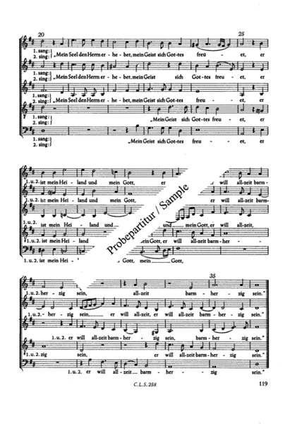 Uebers Gebirg Maria geht, Magnificatmotette fur funfstimmigen gemischten Chor
