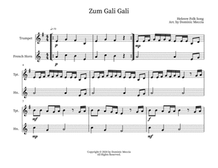 Zum Gali Gali- Trumpet and French Horn Duet