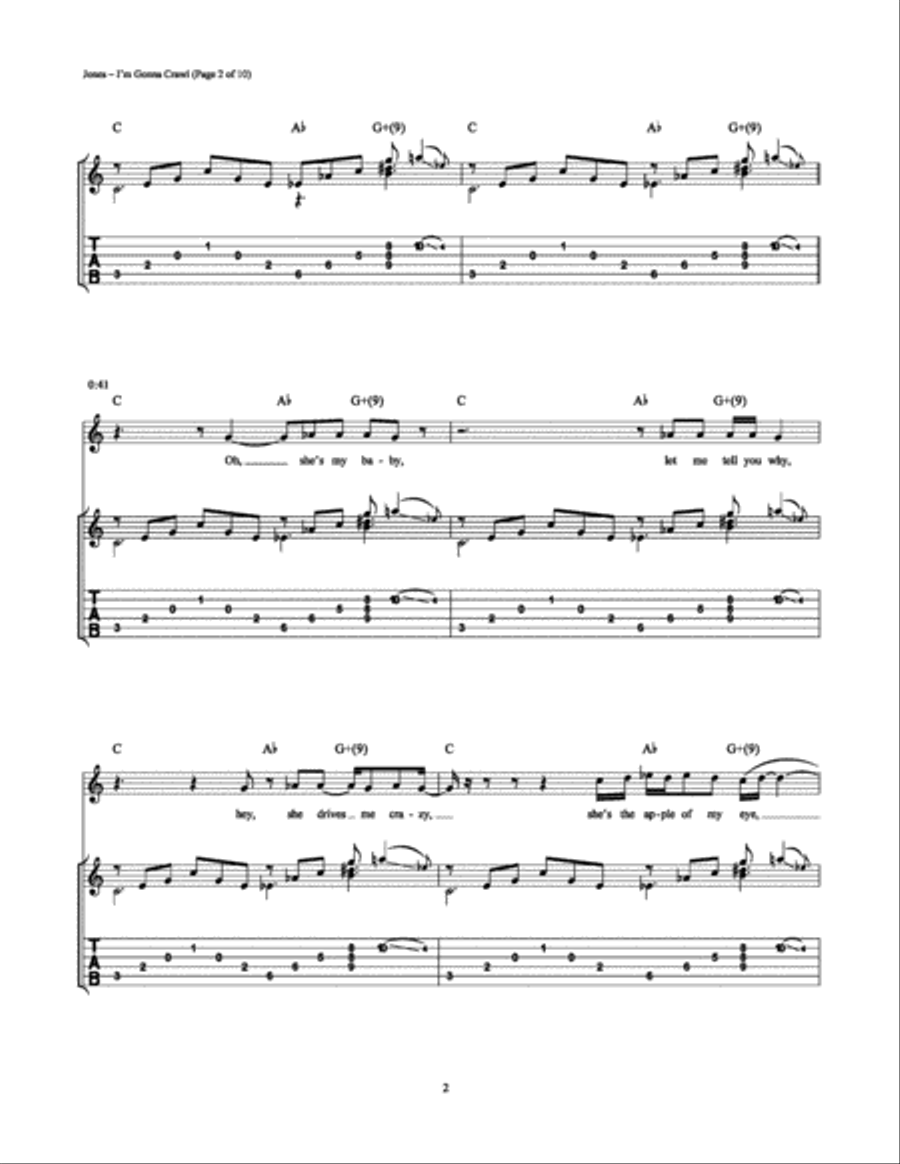 I'm Gonna Crawl Electric Guitar scores gallery preview page 2