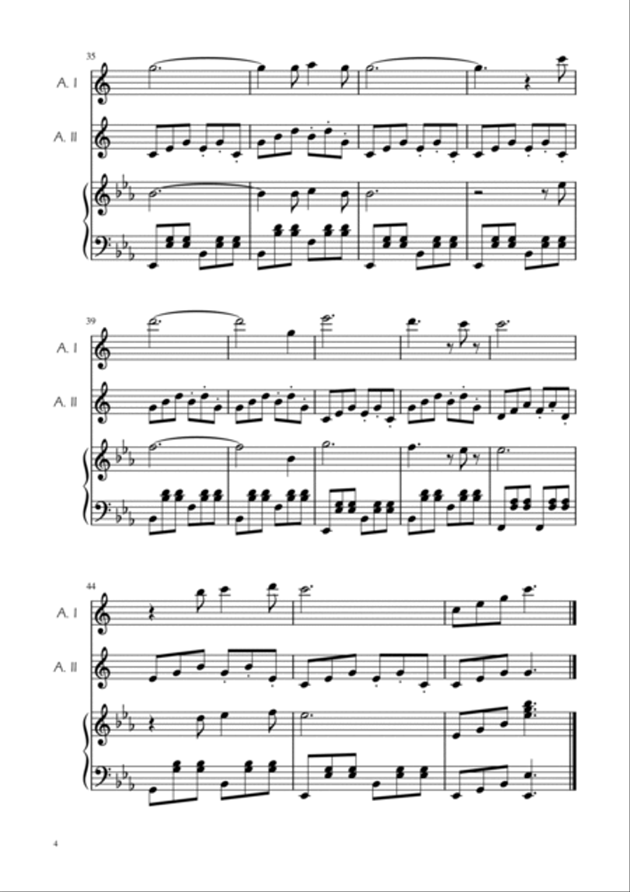 O Holy Night - Alto Sax Duet w/ Piano O Holy Night - Alto Sax Duet w/ Piano Woodwind Duet scores gallery preview page 4