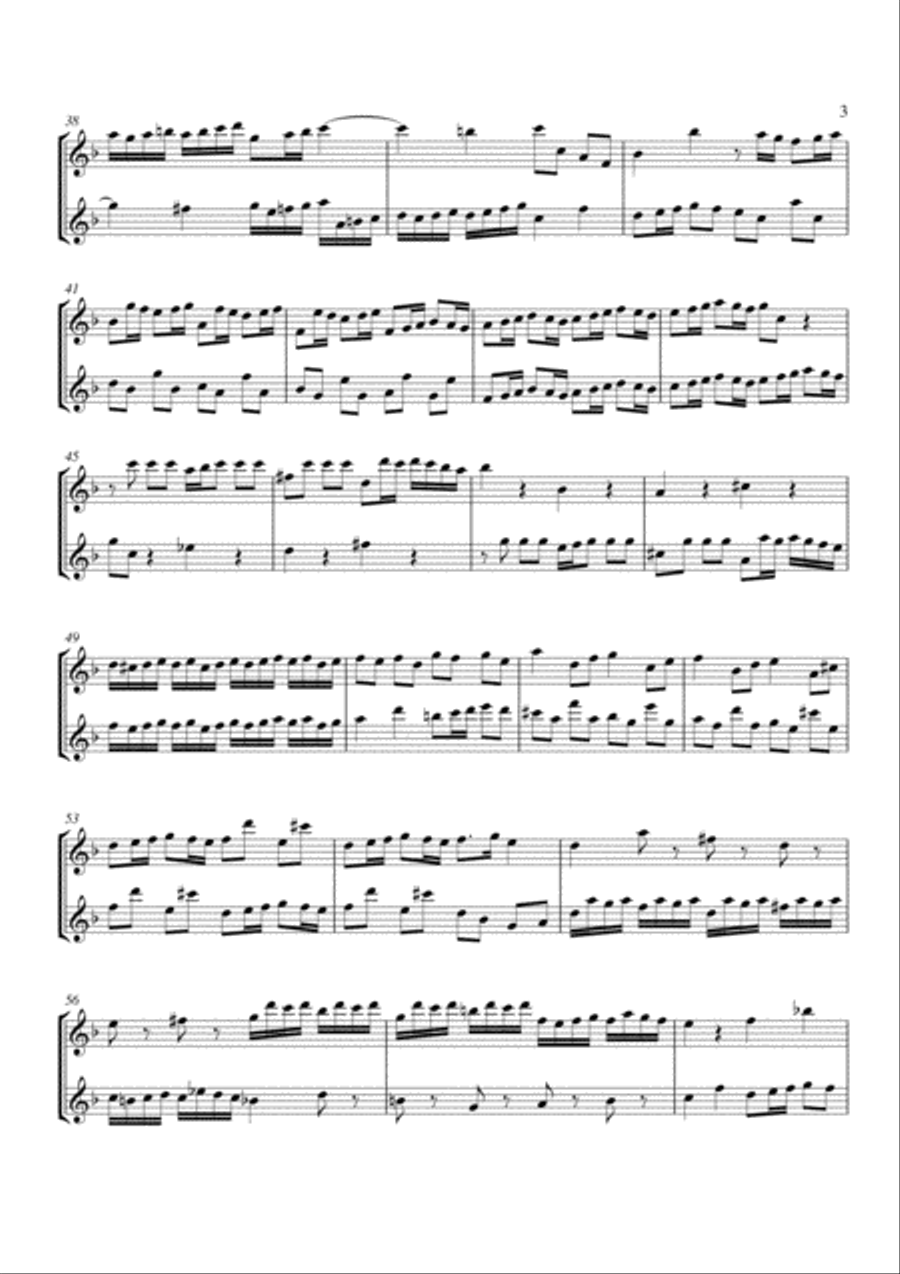 Sonata 1 Flute Duet scores gallery preview page 3