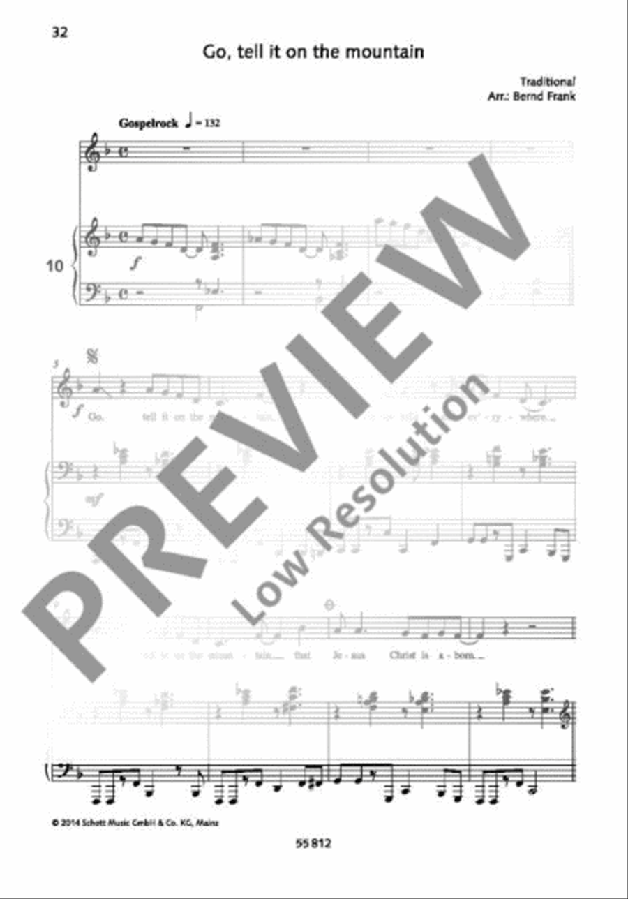 Go, tell it on the mountain Voice Solo scores gallery preview page 2