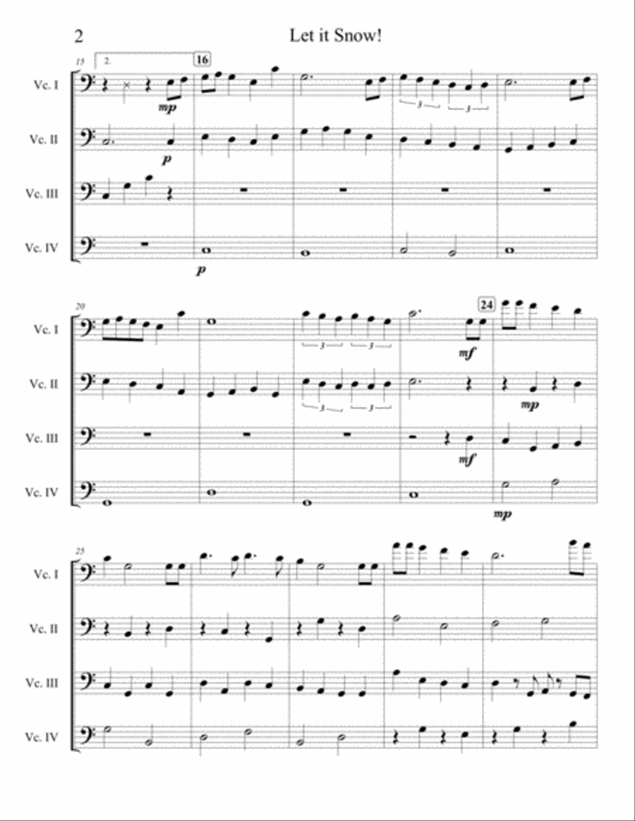 Let It Snow! Let It Snow! Let It Snow! Small Ensemble scores gallery preview page 2
