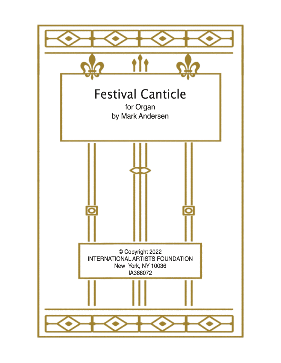 Festival Canticle for organ by Mark Andersen Organ Solo scores gallery preview page 1