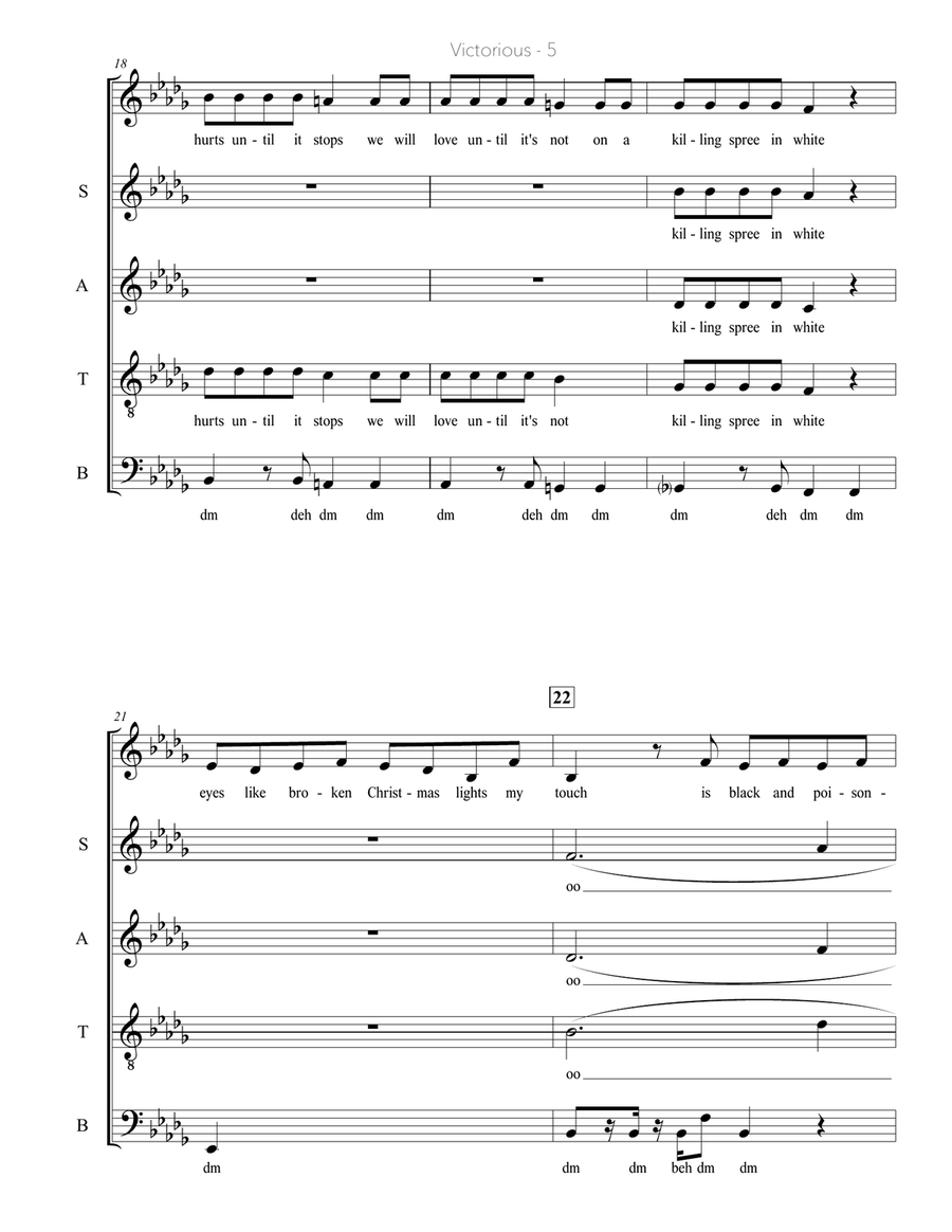 Victorious 4-Part scores gallery preview page 5