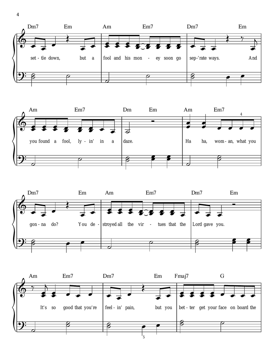 Evil Woman Easy Piano scores gallery preview page 4
