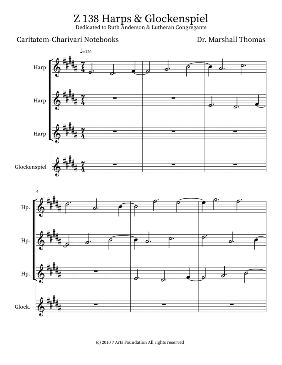 Z 138 Harps & Glockenspiel Glockenspiel scores gallery preview page 1