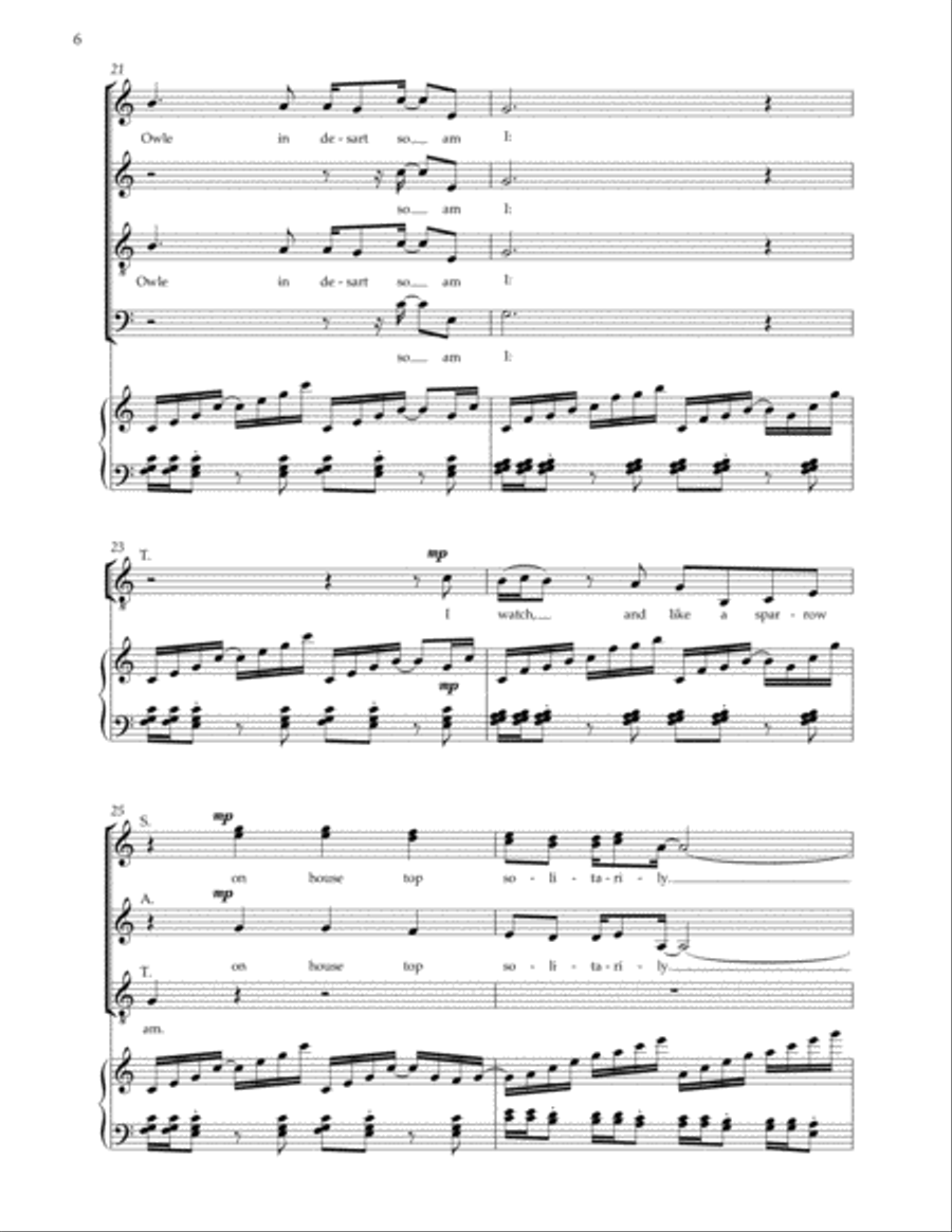 Psalm 102 4-Part scores gallery preview page 6