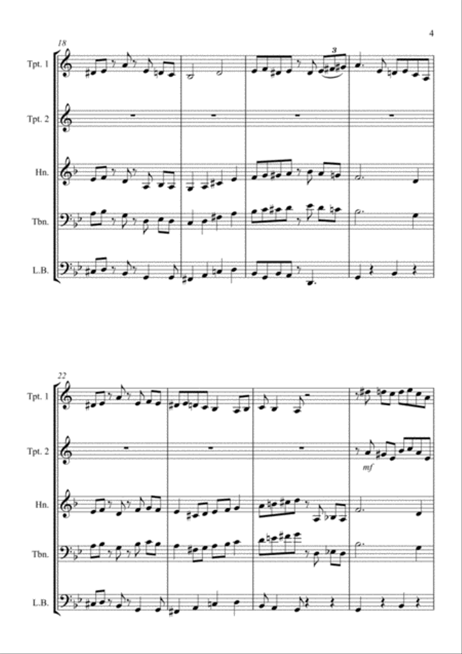 Suave - for Brass Quartet Brass Quartet scores gallery preview page 5