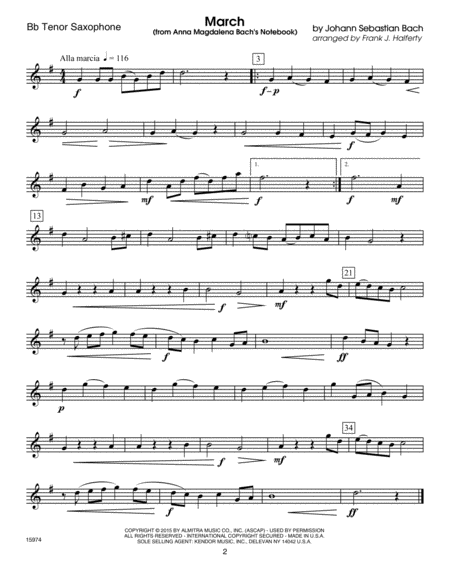 Classics For Saxophone Quartet - Bb Tenor Saxophone