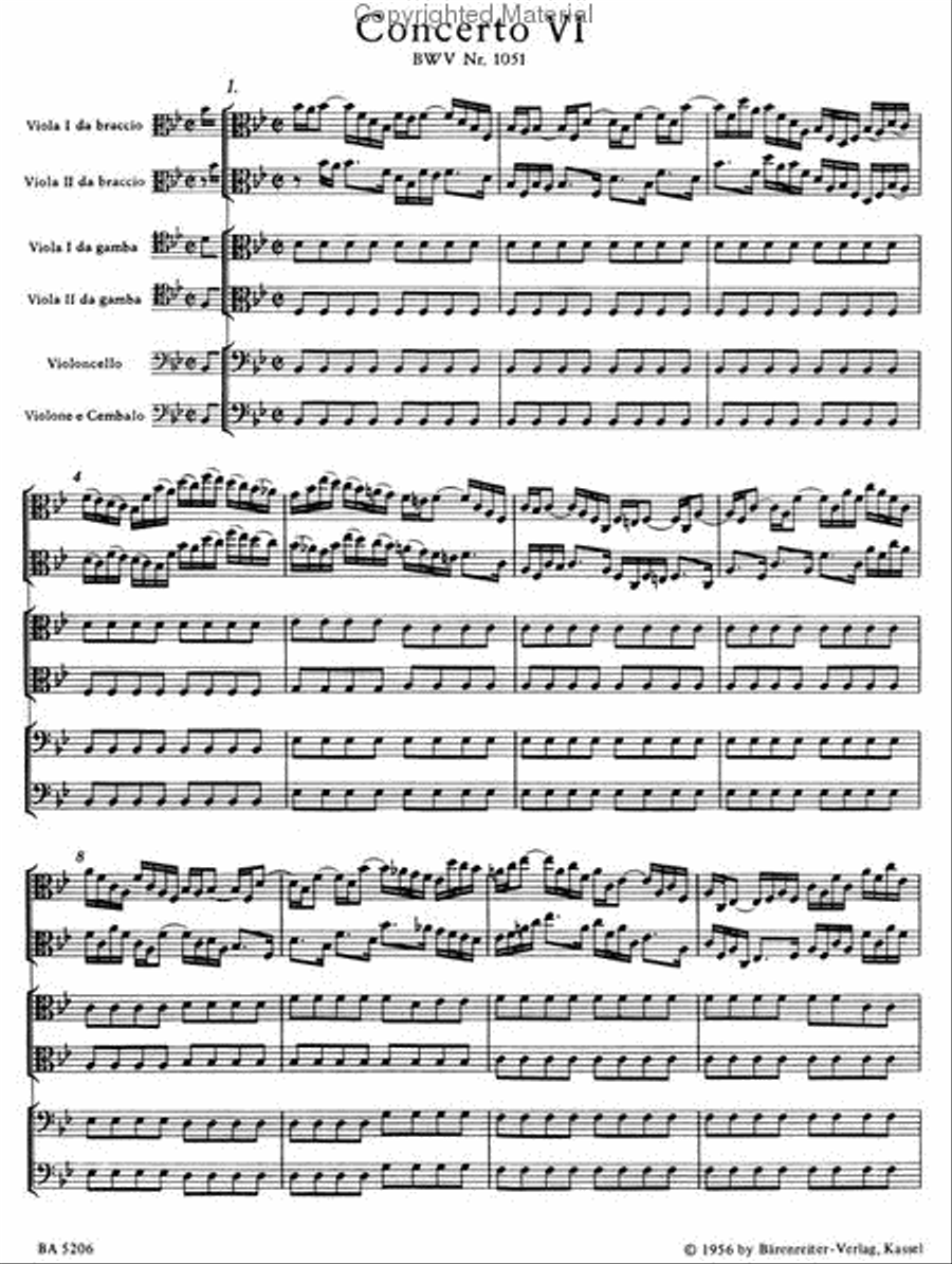 Brandenburg Concerto, No. 6 B flat major, BWV 1051 School and Community scores gallery preview page 2