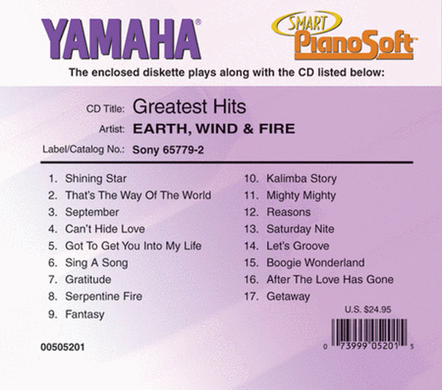 Earth, Wind & Fire - Greatest Hits - Piano Software