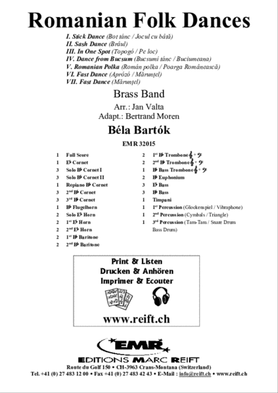 Romanian Folk Dances Romanian Folk Dances Brass Band scores gallery preview page 2