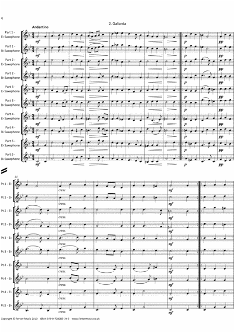 Royal Wind Music Royal Wind Music Saxophone Ensemble scores gallery preview page 4