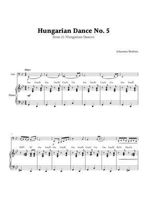 Hungarian Dance No. 5 by Brahms for Tuba and Piano