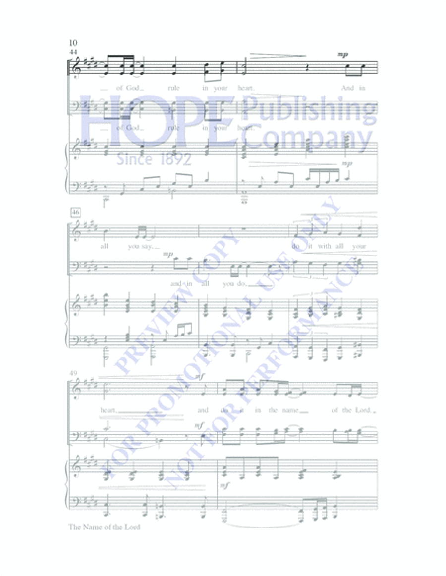 The Name of the Lord Choir scores gallery preview page 9
