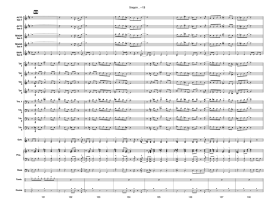 Steppin' Up! Steppin' Up! Jazz Ensemble scores gallery preview page 14