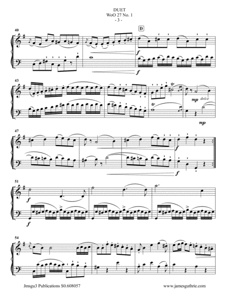 Beethoven: Duet WoO 27 No. 1 for English Horn & Bassoon image number null