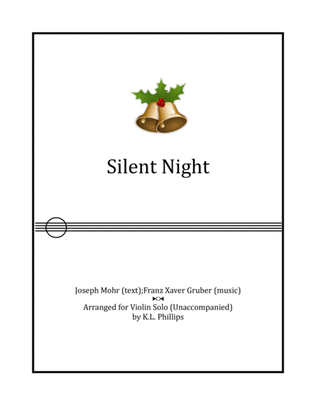 Book cover for Silent Night - Unaccompanied Violin Solo