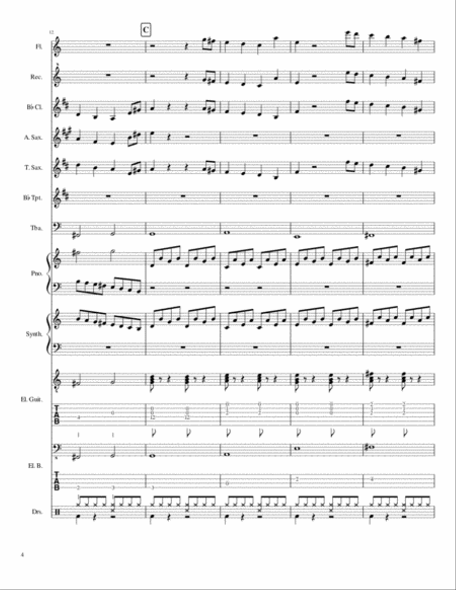 Thank u Amadeus Thank u Amadeus Concert Band scores gallery preview page 4