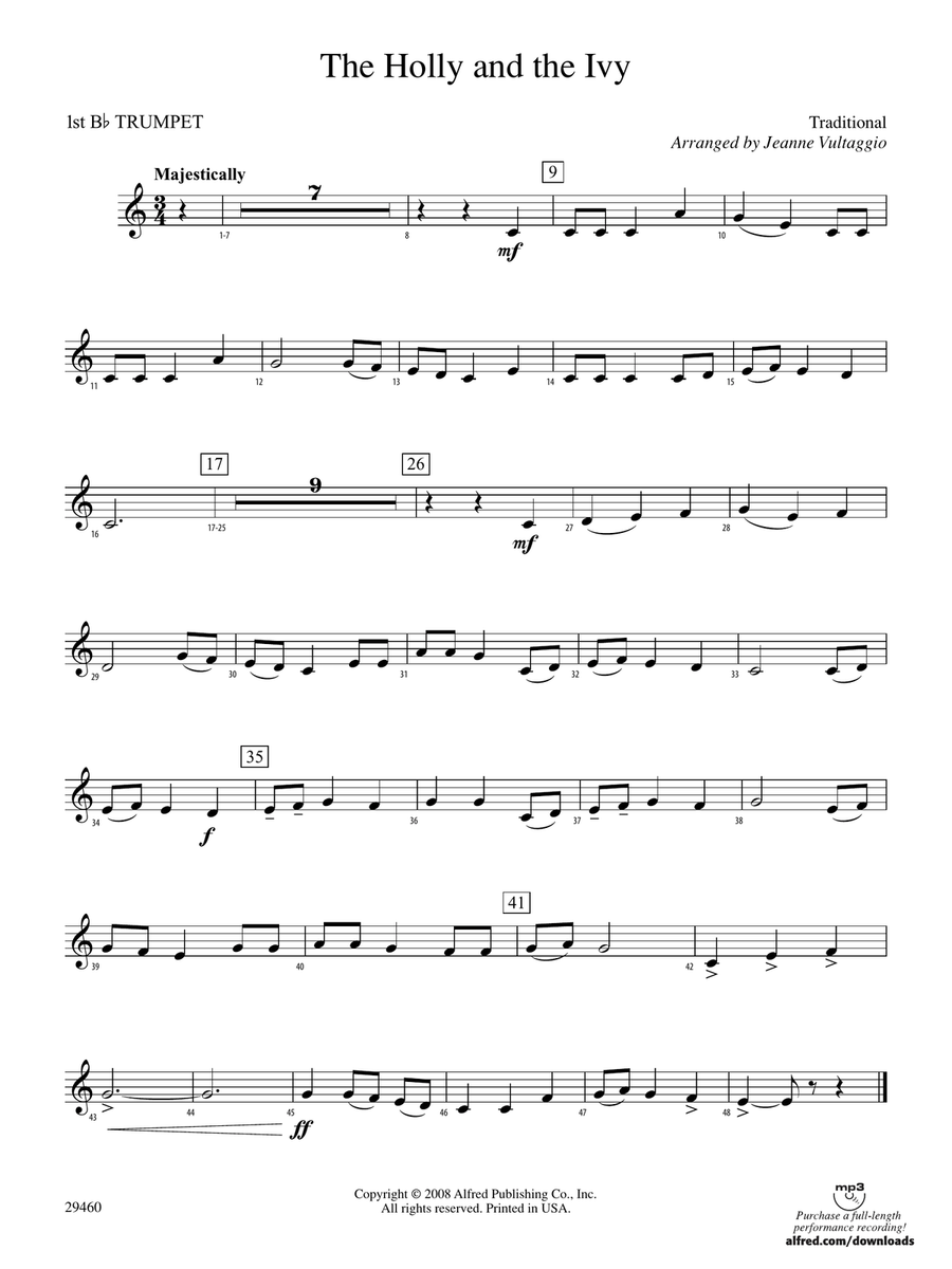 The Holly and the Ivy: 1st B-flat Trumpet