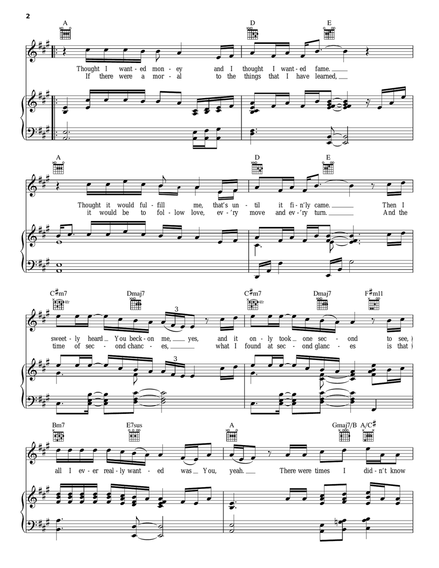 All I Ever Really Wanted Piano, Vocal, Guitar scores gallery preview page 2