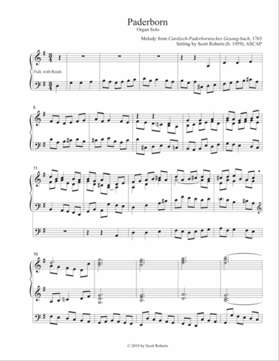 Paderborn Paderborn Organ Solo scores gallery preview page 1