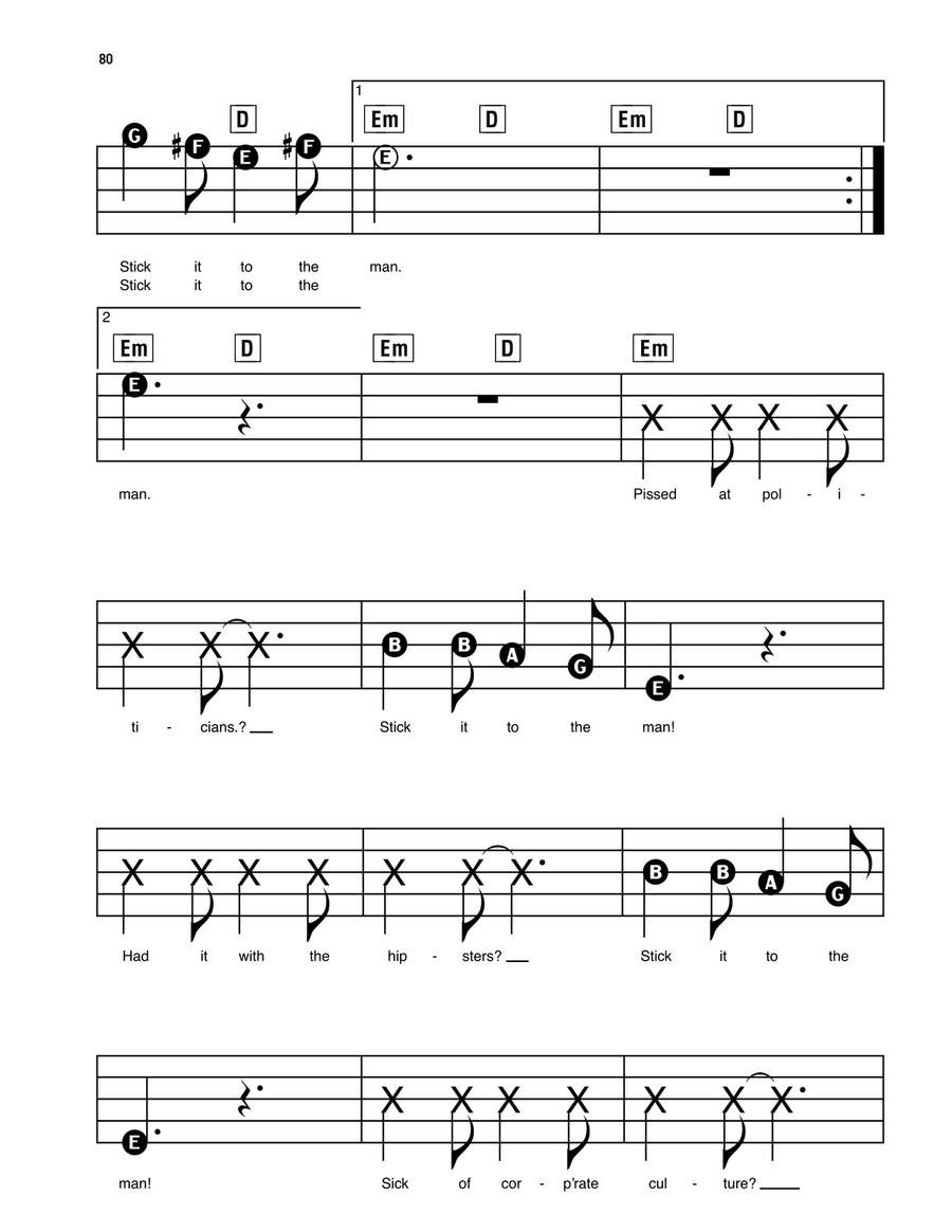 Stick It To The Man (from School of Rock: The Musical) Electronic Keyboard scores gallery preview page 3