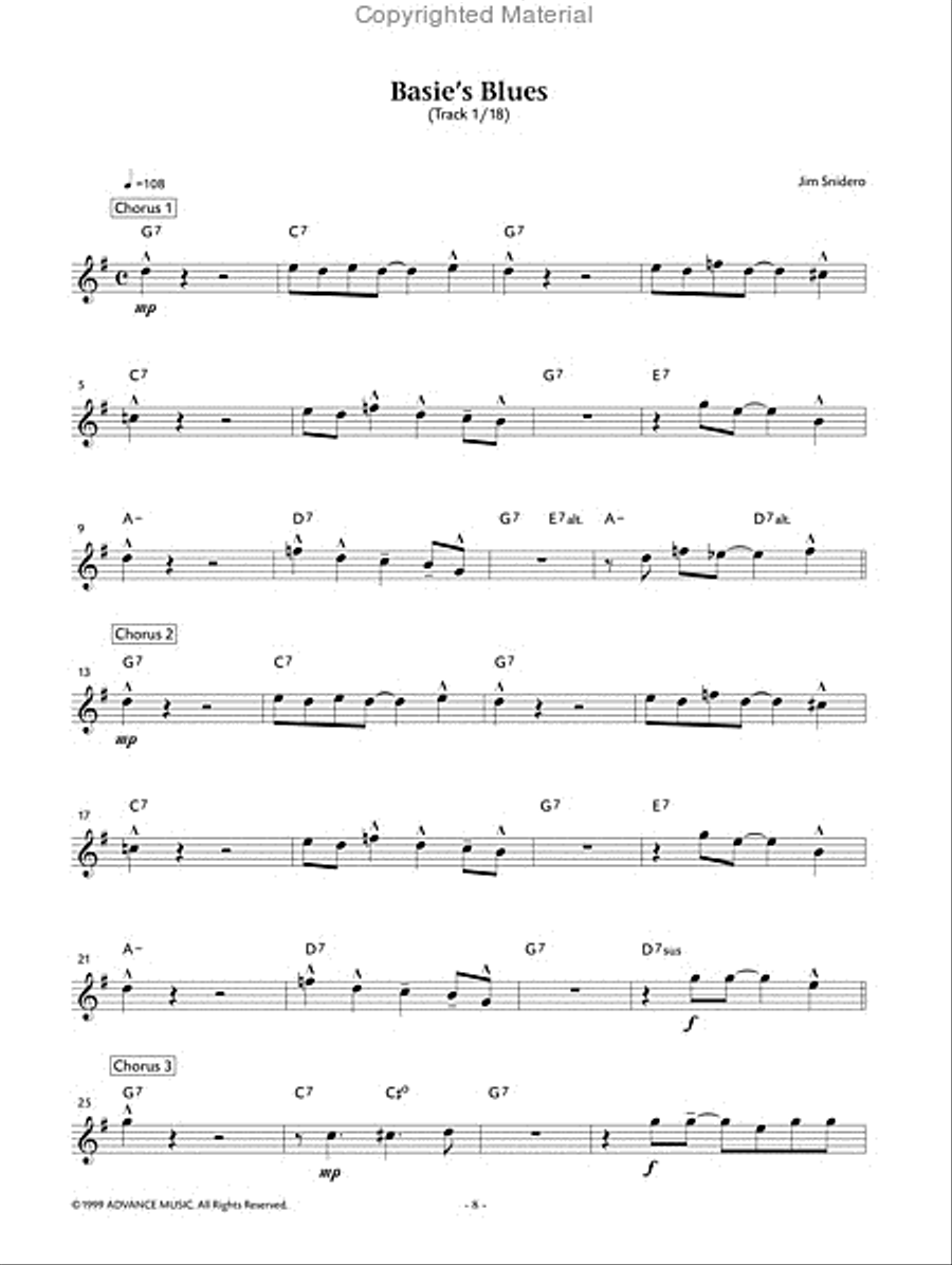 Easy Jazz Conception Alto Saxophone by Jim Snidero Alto