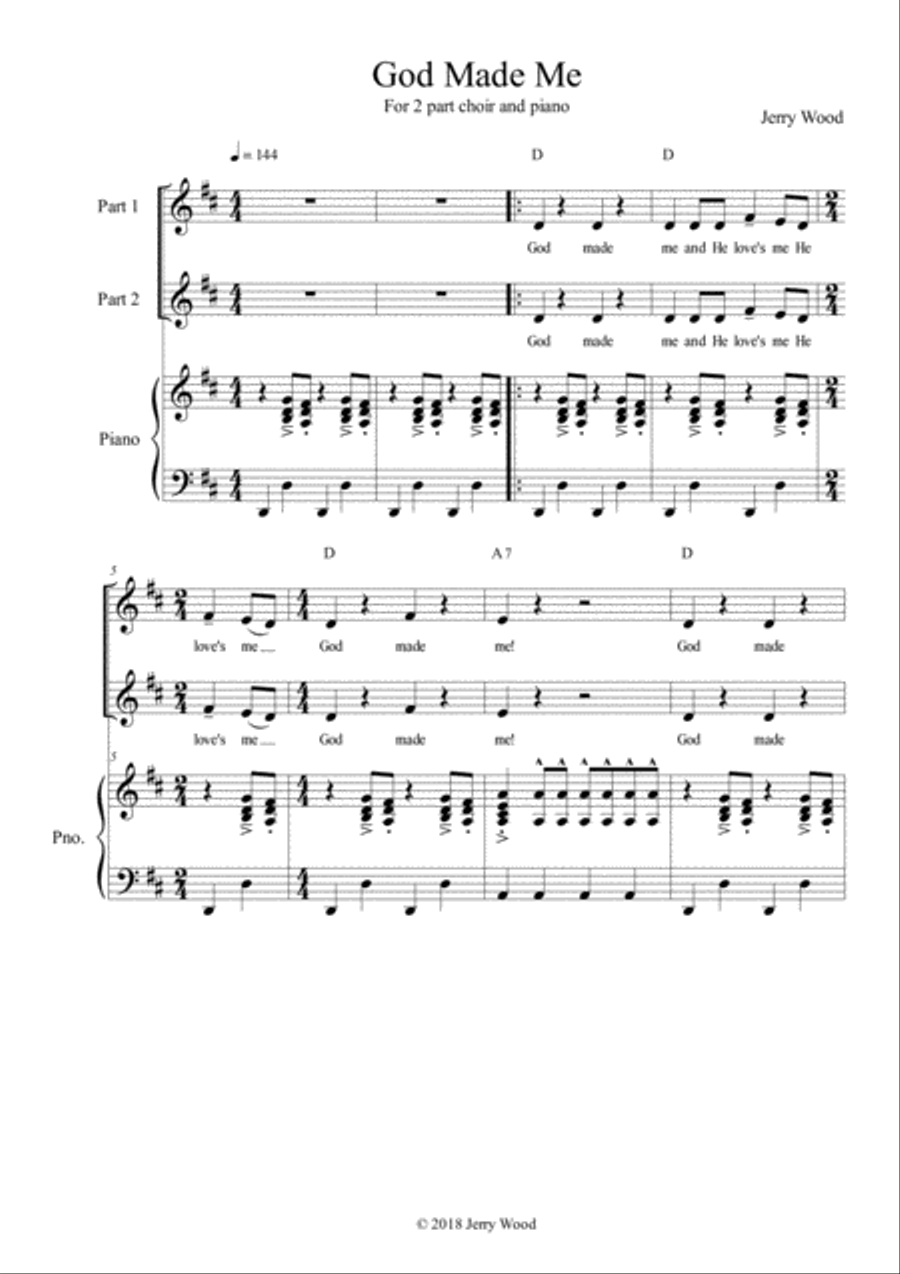 God Made Me God Made Me SA scores gallery preview page 1