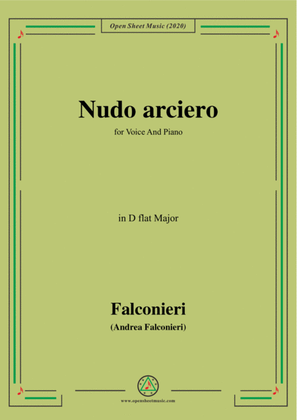 Falconieri-Nudo arciero,in D flat Major,for Voice and Piano