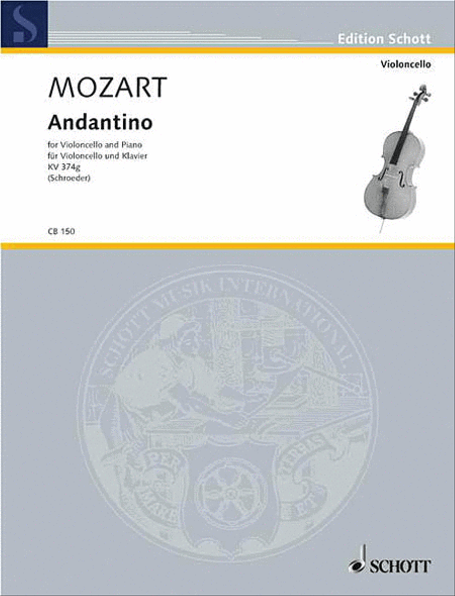 Andantino Vc/pf K.374g Piano Accompaniment scores gallery preview page 1