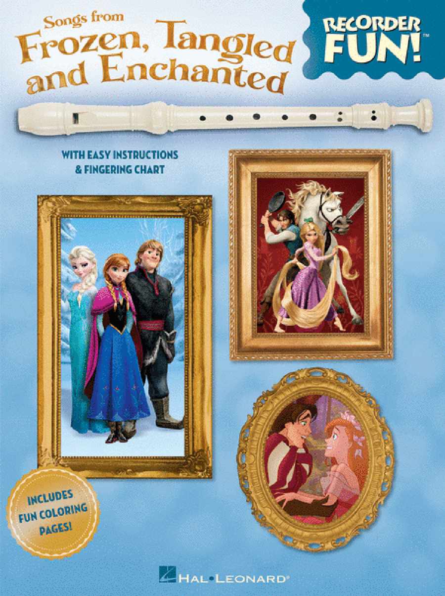 Songs from Frozen, Tangled and Enchanted – Recorder Fun! Recorder scores gallery preview page 1