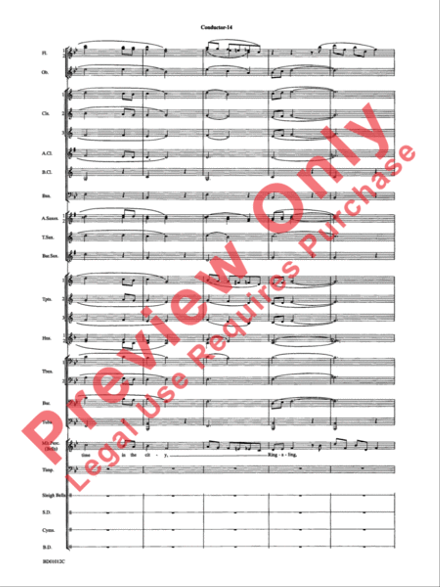 Christmas Pop Sing Along (for Concert Band with Audience Participation) Concert Band scores gallery preview page 16