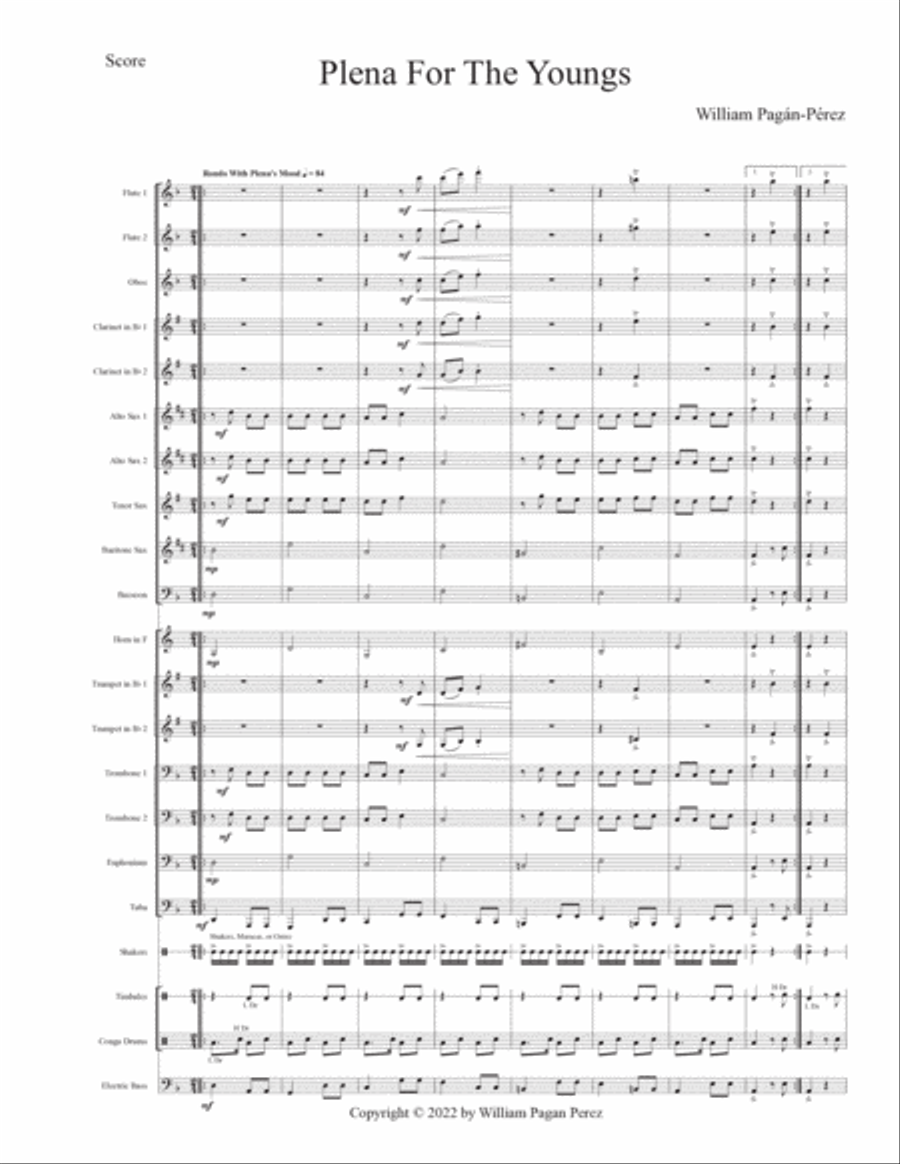 Plena For The Youngs Concert Band scores gallery preview page 2