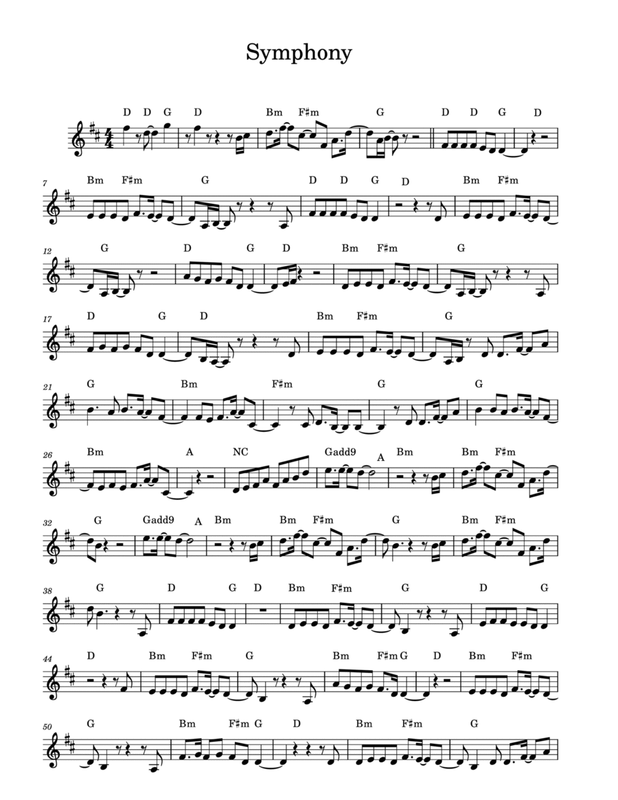 Symphony Piano scores gallery preview page 1