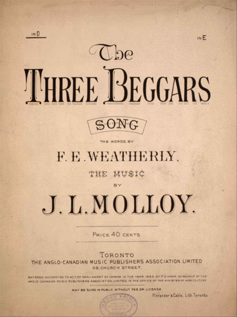 The Three Brothers. Song Voice scores gallery preview page 1