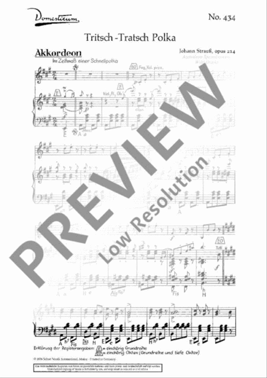Tritsch-Tratsch Polka Orchestra scores gallery preview page 6