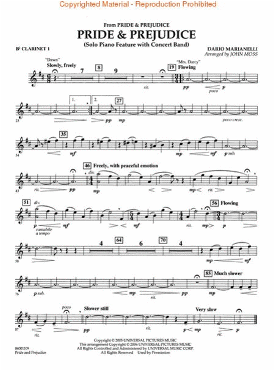 Pride and Prejudice Concert Band scores gallery preview page 5