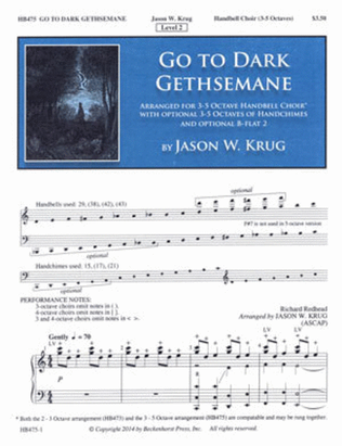 Book cover for Go to Dark Gethsemane (3-5 octaves)