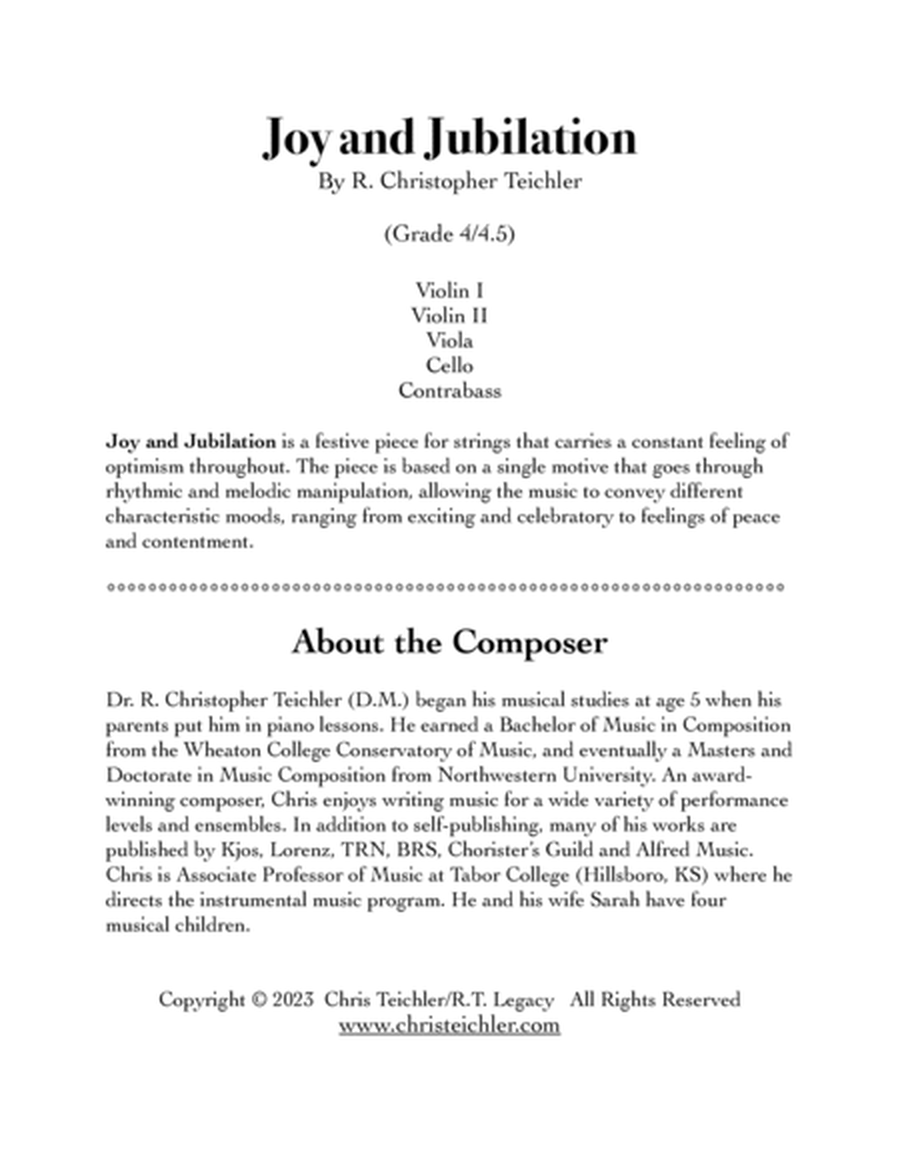 Joy and Jubilation image number null