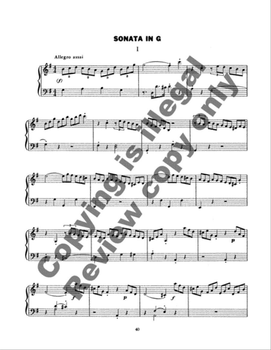 Six Sonatas for Keyboard Piano scores gallery preview page 12
