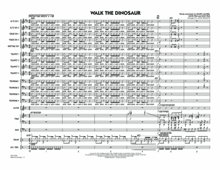 Walk The Dinosaur - Full Score